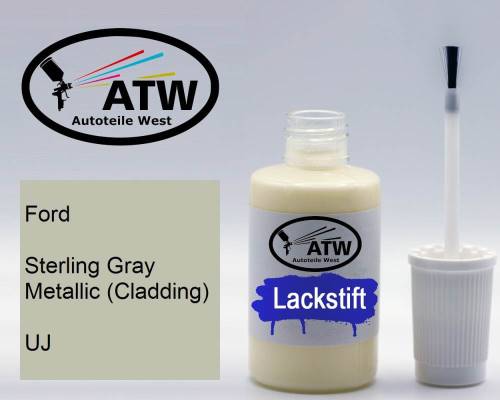 Ford, Sterling Gray Metallic (Cladding), UJ: 20ml Lackstift, von ATW Autoteile West.
